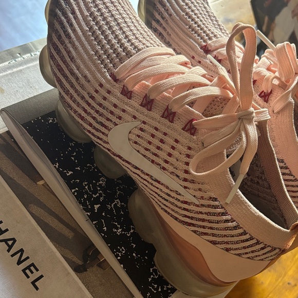 Nike Women's Pink and Red Knit Sneakers - Picture 2 of 5